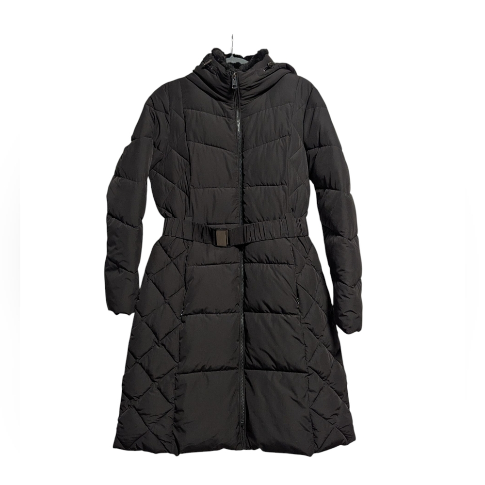 Andrew Marc New York Women's Black Belted Puffer Coat Size Small